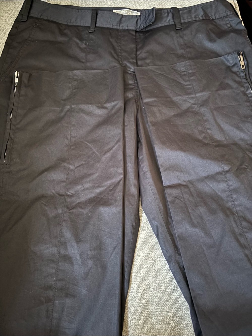Reed Krakoff Women’s Black Casual Zip-Pocket Pants